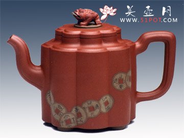 紫砂壶图片：金蟾送宝 - 宜兴紫砂壶网