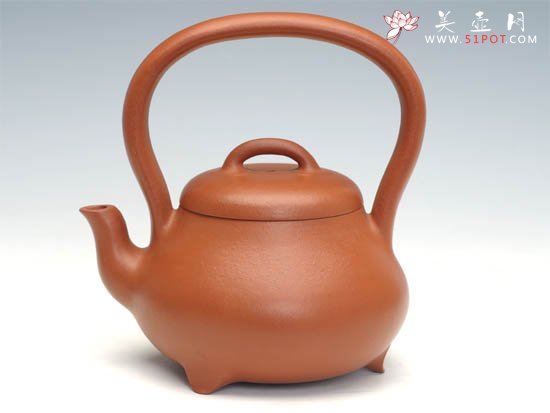 紫砂壶图片：祝福提梁（380cc） - 宜兴紫砂壶网