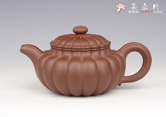 紫砂壶图片：圆条仿古 - 宜兴紫砂壶网