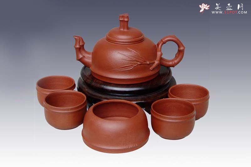 紫砂壶图片：八竹套壶 - 宜兴紫砂壶网