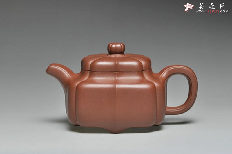 紫砂壶图片：筋纹宝菱 - 宜兴紫砂壶网