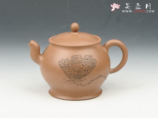 紫砂壶图片：陶韵壶 250cc 原矿老段泥 - 宜兴紫砂壶网