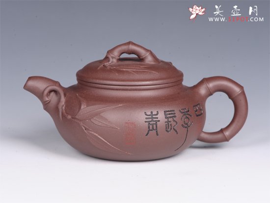 紫砂壶图片：竹仿古 - 宜兴紫砂壶网