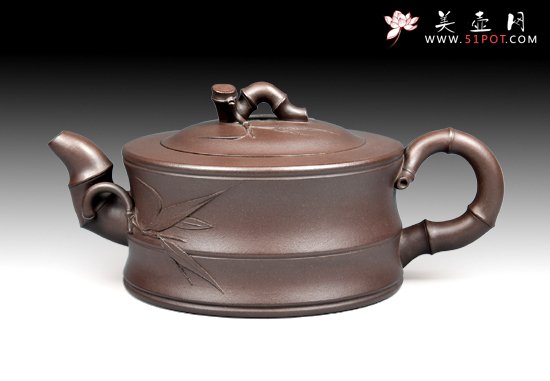 紫砂壶图片：23 劲竹壶 - 宜兴紫砂壶网