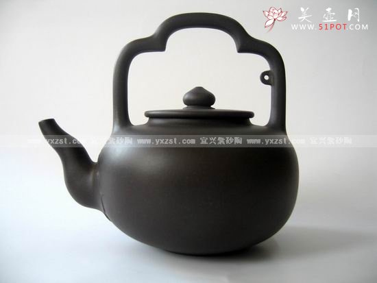 紫砂壶图片：如意提梁 - 宜兴紫砂壶网