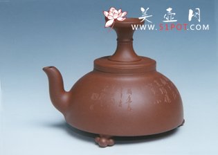 紫砂壶图片：挑灯夜读壶 - 宜兴紫砂壶网