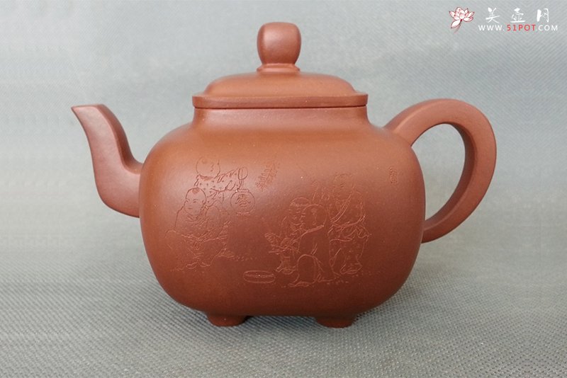紫砂壶图片：鸣远四方壶 - 宜兴紫砂壶网