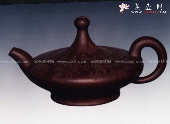 紫砂壶图片：玉扁如意 - 宜兴紫砂壶网