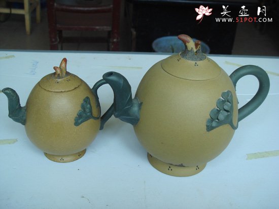 紫砂壶图片：荷叶段 - 宜兴紫砂壶网