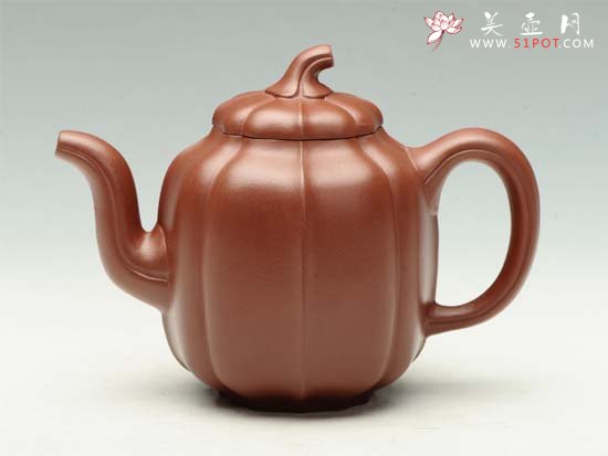 紫砂壶图片：茄段（大红袍） - 宜兴紫砂壶网