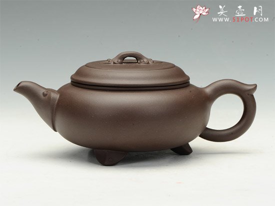 紫砂壶图片：三脚如意 - 宜兴紫砂壶网