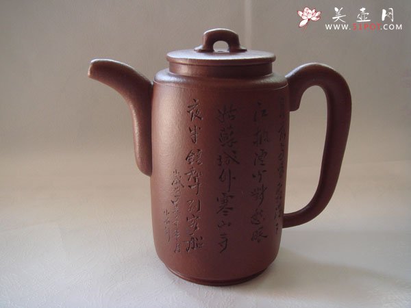 紫砂壶图片：垂立圆壶 - 宜兴紫砂壶网