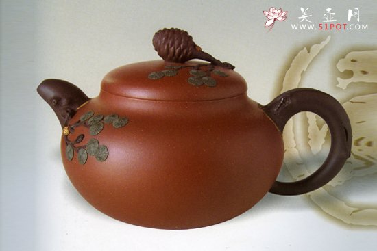 紫砂壶图片：翼松壶 - 宜兴紫砂壶网