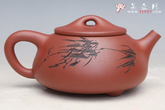 紫砂壶图片：石瓢杨洋制厉上清刻 - 宜兴紫砂壶网