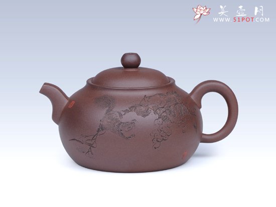 紫砂壶图片：暗香壶 - 宜兴紫砂壶网