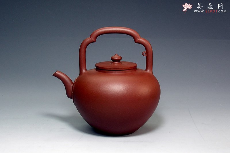 紫砂壶图片：吴经提梁 - 宜兴紫砂壶网