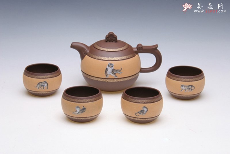 紫砂壶图片：五福临门 - 宜兴紫砂壶网