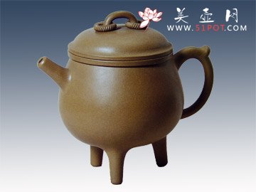 紫砂壶图片：三足鼎 - 宜兴紫砂壶网