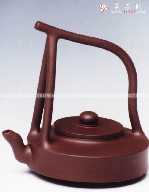 紫砂壶图片：咏璧提梁 - 宜兴紫砂壶网