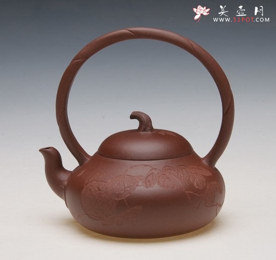 紫砂壶图片：葫芦提梁 - 宜兴紫砂壶网