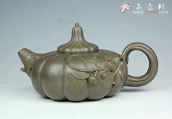 紫砂壶图片：大南瓜壶 - 宜兴紫砂壶网