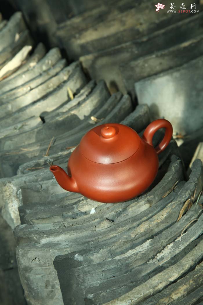紫砂壶图片：君德 大红袍朱泥 - 宜兴紫砂壶网