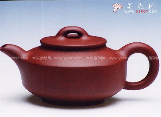 紫砂壶图片：扁石壶 - 宜兴紫砂壶网