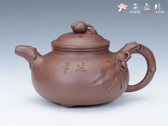 紫砂壶图片：福寿 - 宜兴紫砂壶网