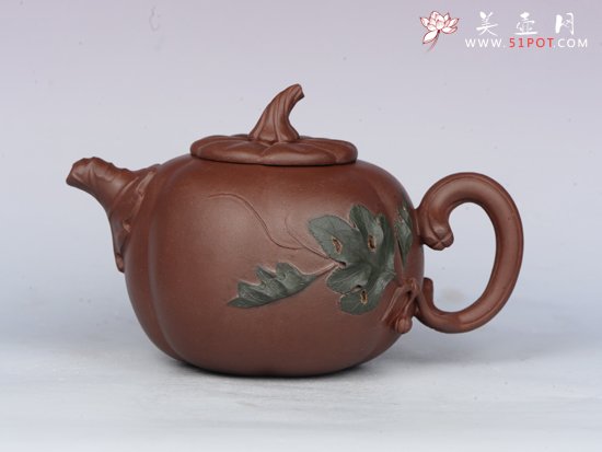 紫砂壶图片：南瓜 - 宜兴紫砂壶网