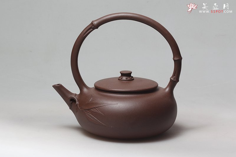 紫砂壶图片：秀竹提梁 - 宜兴紫砂壶网