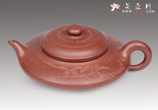 紫砂壶图片：虚扁 - 宜兴紫砂壶网