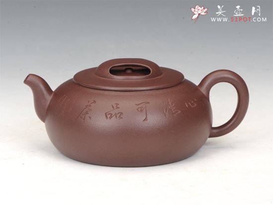 紫砂壶图片：牛盖莲子 - 宜兴紫砂壶网