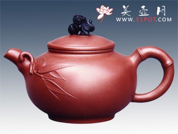 紫砂壶图片：狮竹 - 宜兴紫砂壶网