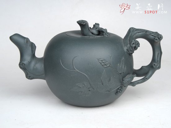 紫砂壶图片：松鼠葡萄（大）  ... - 宜兴紫砂壶网