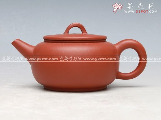 紫砂壶图片：异形水平小红泥 - 宜兴紫砂壶网
