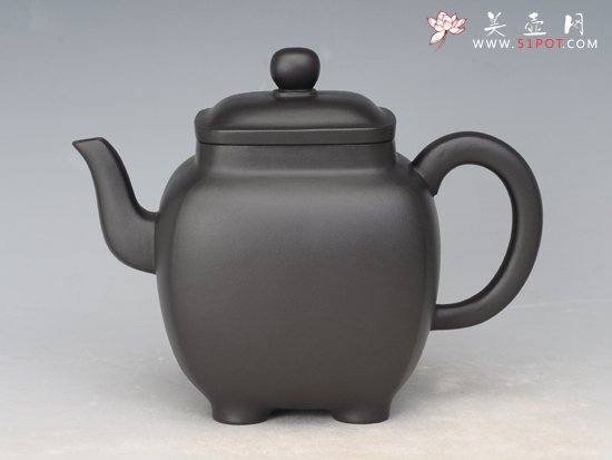 紫砂壶图片：鸣远四方（高黑泥） - 宜兴紫砂壶网