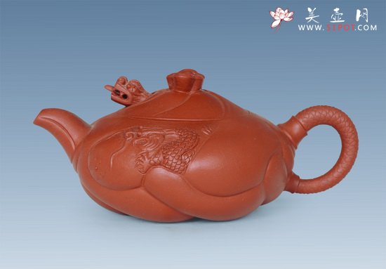 紫砂壶图片：鱼化龙3 - 宜兴紫砂壶网