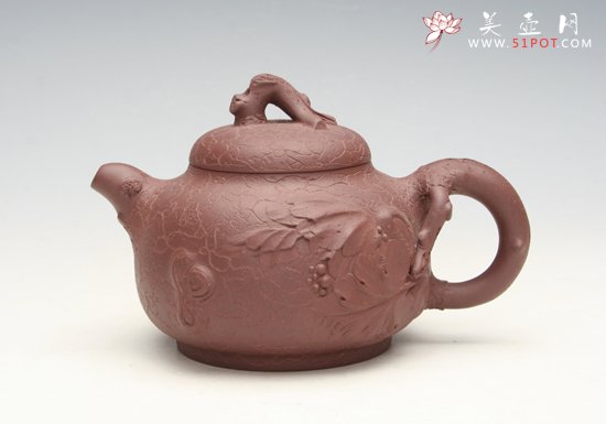 紫砂壶图片：树段葡萄壶 - 宜兴紫砂壶网
