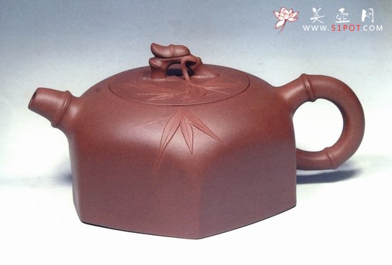 紫砂壶图片：大方竹 - 宜兴紫砂壶网