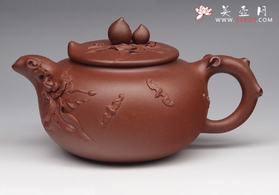 紫砂壶图片：寿桃 - 宜兴紫砂壶网