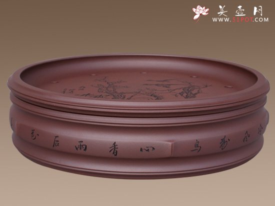 紫砂壶图片：《圆竹》茶海 张宝... - 宜兴紫砂壶网