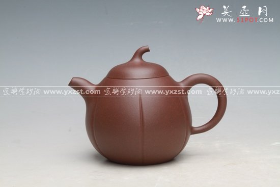 紫砂壶图片：全手工茄瓜 - 宜兴紫砂壶网