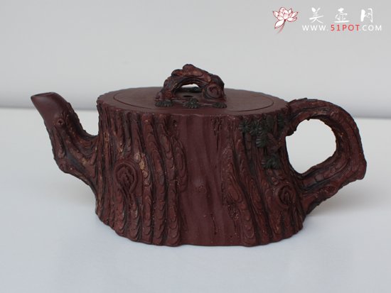 紫砂壶图片：矮松段  140cc - 宜兴紫砂壶网