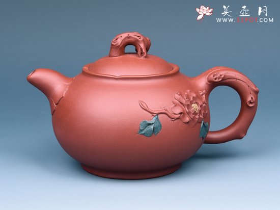 紫砂壶图片：富贵牡丹 - 宜兴紫砂壶网