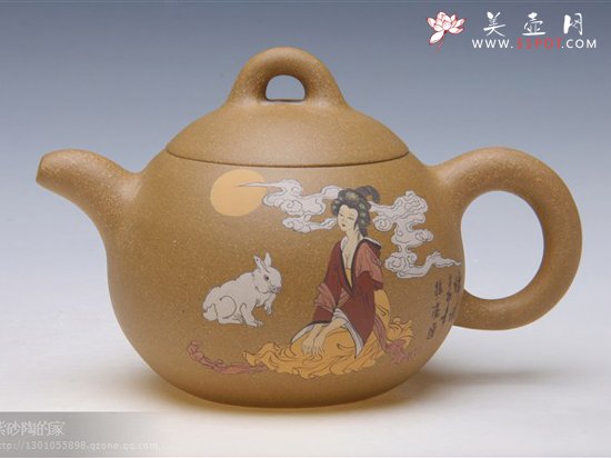 紫砂壶图片：彩绘石韵 - 宜兴紫砂壶网