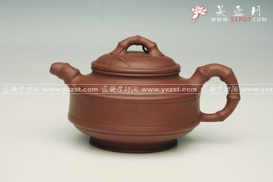 紫砂壶图片：仿古竹节 - 宜兴紫砂壶网