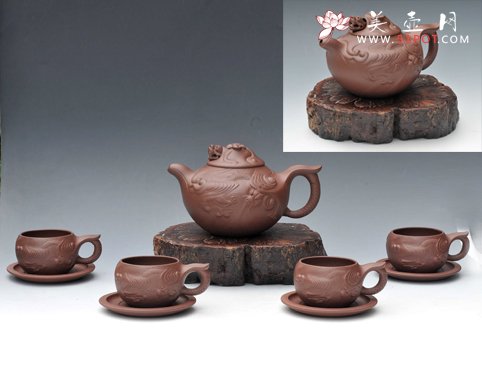 紫砂壶图片：云龙套壶 - 宜兴紫砂壶网