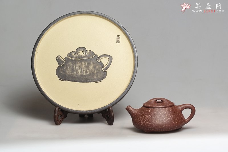 紫砂壶图片：铺砂石瓢 - 宜兴紫砂壶网