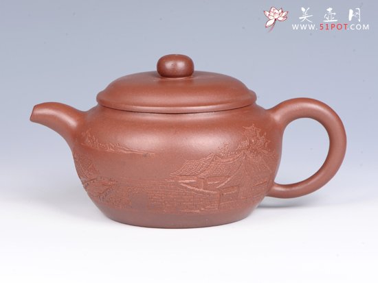 紫砂壶图片：- 浮雕婉韵 - - 宜兴紫砂壶网