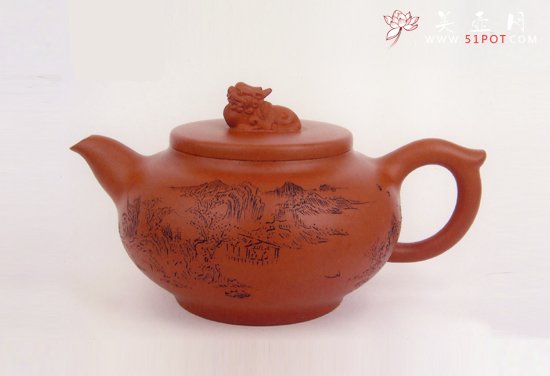紫砂壶图片：灵狮壶 - 宜兴紫砂壶网